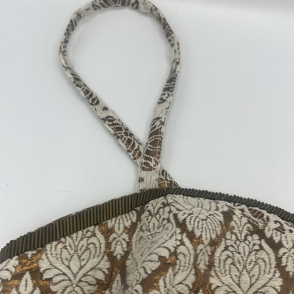 FREE PEOPLE NWT Corset Top Metallic Jacquard, Bronze Bead accents - Picture 6 of 9